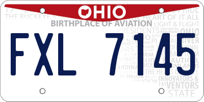 OH license plate FXL7145