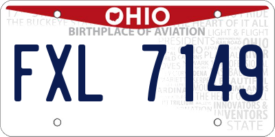 OH license plate FXL7149