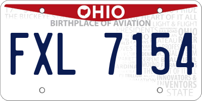OH license plate FXL7154