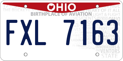 OH license plate FXL7163