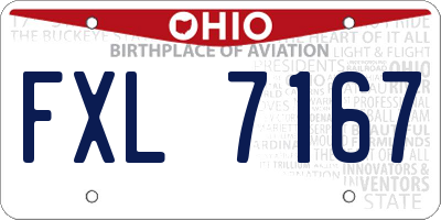 OH license plate FXL7167
