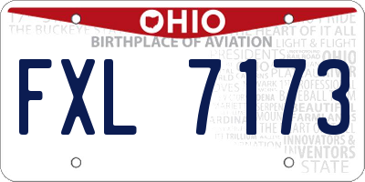 OH license plate FXL7173