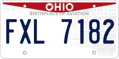 OH license plate FXL7182
