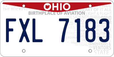 OH license plate FXL7183