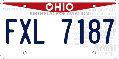 OH license plate FXL7187