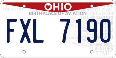 OH license plate FXL7190
