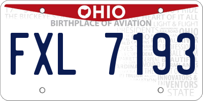 OH license plate FXL7193