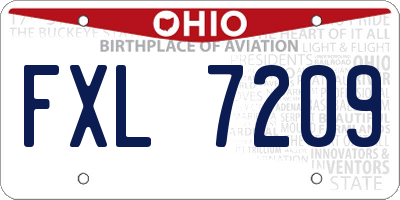 OH license plate FXL7209