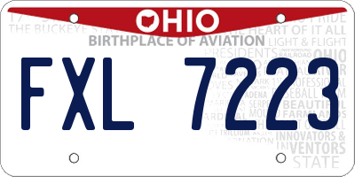 OH license plate FXL7223