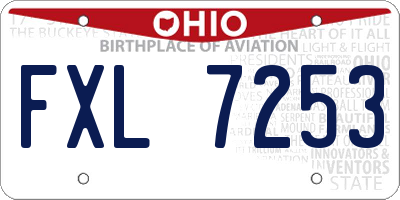 OH license plate FXL7253