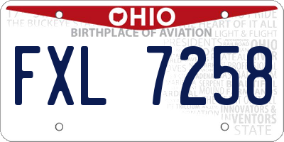 OH license plate FXL7258