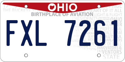 OH license plate FXL7261