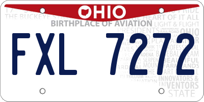 OH license plate FXL7272