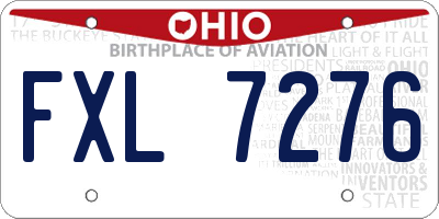 OH license plate FXL7276
