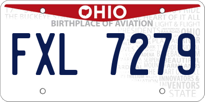 OH license plate FXL7279