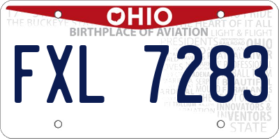 OH license plate FXL7283