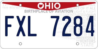 OH license plate FXL7284