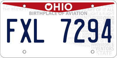 OH license plate FXL7294