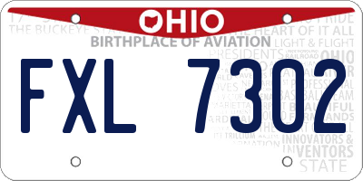 OH license plate FXL7302