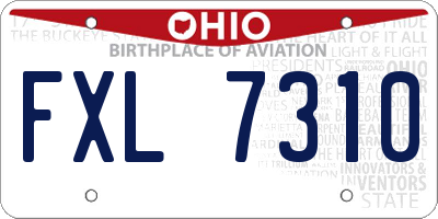 OH license plate FXL7310