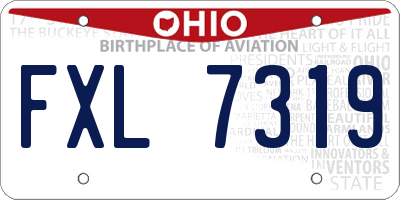 OH license plate FXL7319