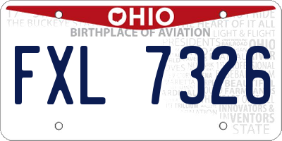 OH license plate FXL7326