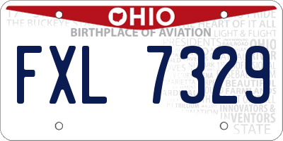 OH license plate FXL7329