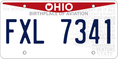 OH license plate FXL7341