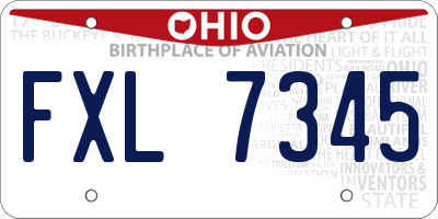 OH license plate FXL7345