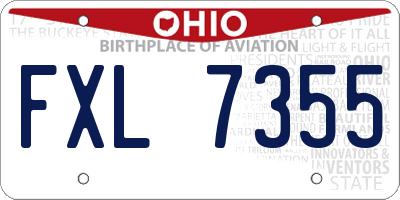 OH license plate FXL7355