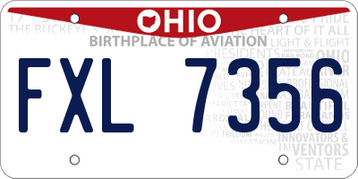 OH license plate FXL7356