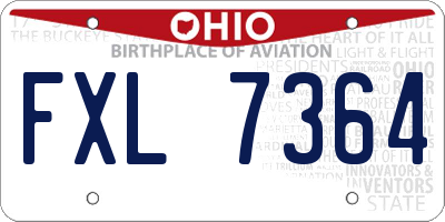 OH license plate FXL7364