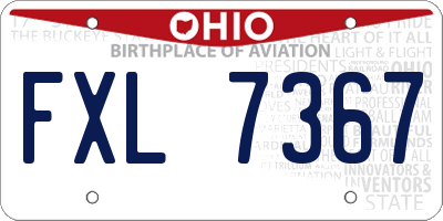 OH license plate FXL7367