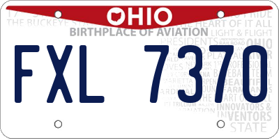 OH license plate FXL7370
