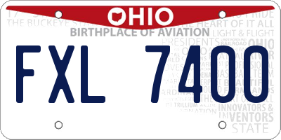 OH license plate FXL7400