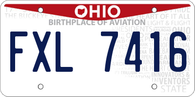 OH license plate FXL7416