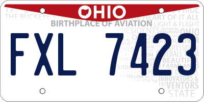 OH license plate FXL7423