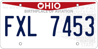OH license plate FXL7453