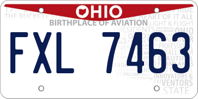 OH license plate FXL7463