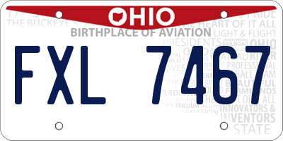 OH license plate FXL7467