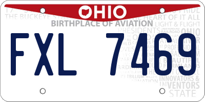 OH license plate FXL7469