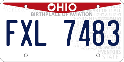 OH license plate FXL7483