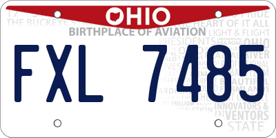 OH license plate FXL7485