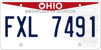 OH license plate FXL7491