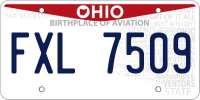 OH license plate FXL7509