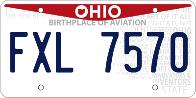 OH license plate FXL7570