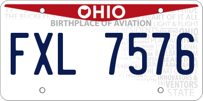 OH license plate FXL7576