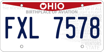 OH license plate FXL7578