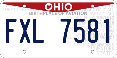 OH license plate FXL7581