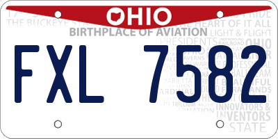 OH license plate FXL7582